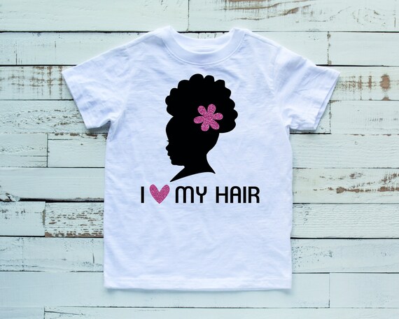 White T Shirts I Love My Hair Natural Hair Tops Older Etsy