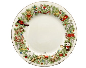 Vintage David Shibata Toy Shop Salad Plates, Set of 4, Japan, Luncheon Dessert