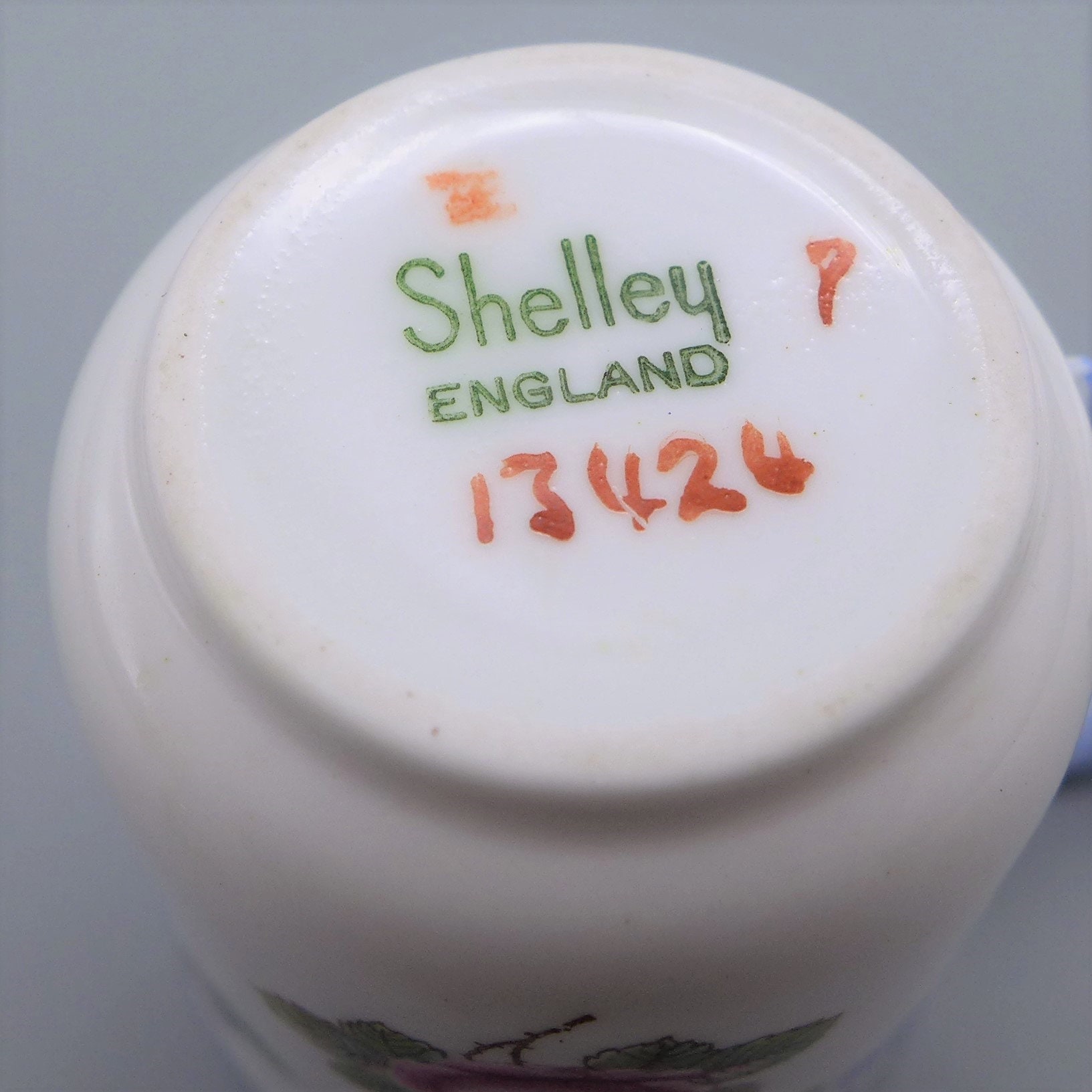 Shelley Miniature Tea Cup and Saucer in the Rose, Pansy