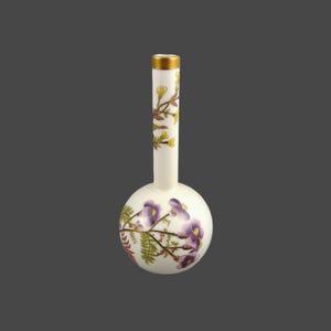 Royal Worcester Bud Vase, Antique Royal Worcester Hand Painted Blush Vase