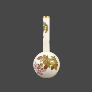 Antique Royal Worcester Bud Vase c. 1890, Hand Painted, Made In England