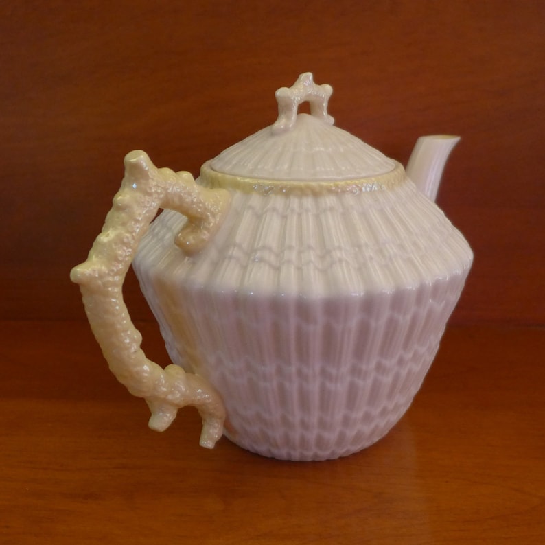 Belleek Limpet Teapot Sugar Creamer Set Vintage 1950s 2nd Etsy