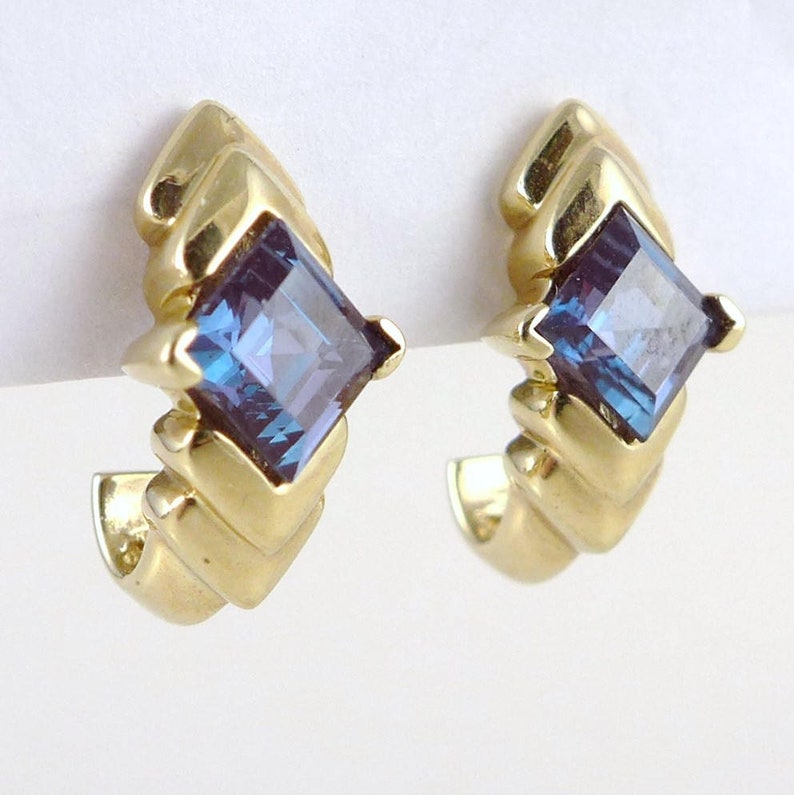 vintage gold shrimp earrings