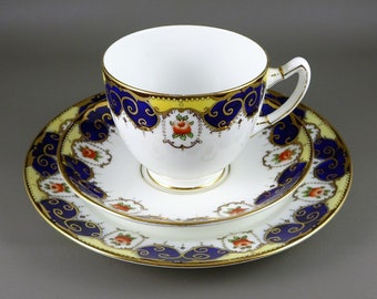 Early Star Paragon Tea Cup Trio, Vintage Art Deco Teacup Saucer Plate Set