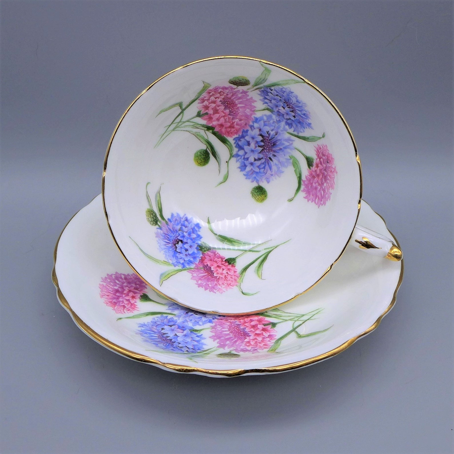 Paragon Chrysanthemums Tea Cup And Saucer Vintage Mums Teacup Etsy