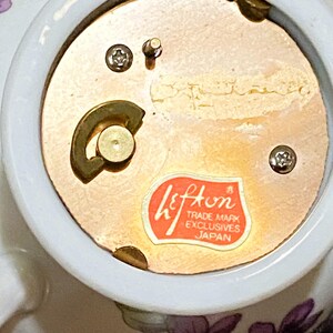 Vintage Lefton Musical Tea Cup and Saucer, Porcelain With Violets, Made ...