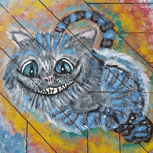 Chesire Katze Digitaldrucke, Alice im Wunderland Kunst, Illustration