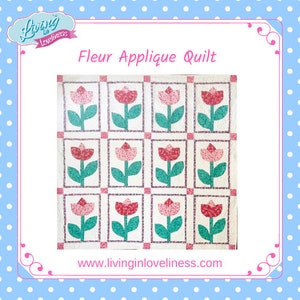 Fleur Applique Quilt (PDF Digital Download)