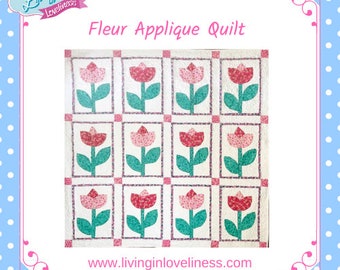 Trapunta applique Fleur (download digitale PDF)