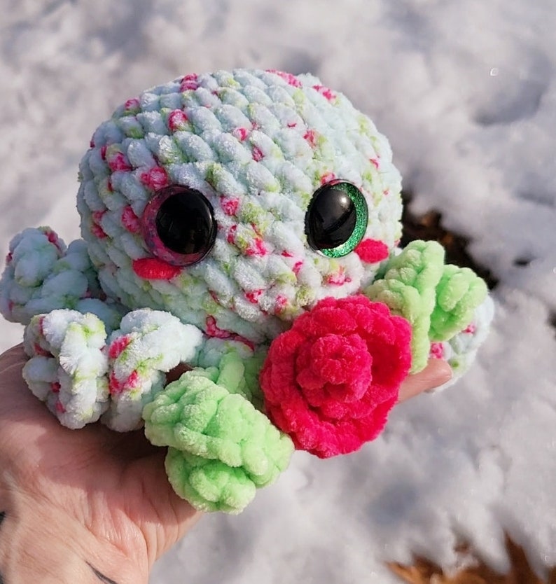 PDF-OctoPlushie Rattle No Sew Crochet Pattern With Crochet Eye Instructions image 4