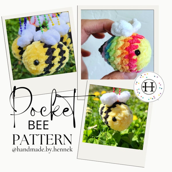 PDF-Pocket Bee No Sew Crochet Pattern