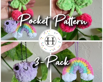 Pocket Keychain Pattern 3-Pack