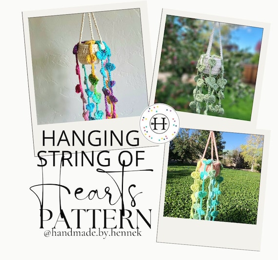 PDF- Hanging String of Hearts Crochet Pattern