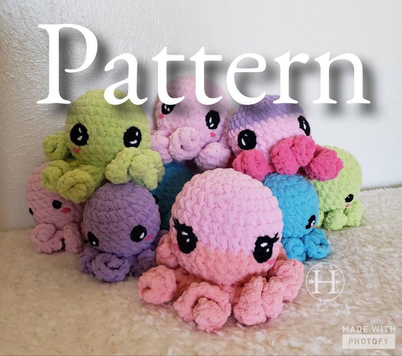 PDF-OctoPlushie Rattle No Sew Crochet Pattern With Crochet Eye Instructions image 6