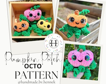 PDF-Pumpkin Patch Octo Crochet Pattern Amigurumi