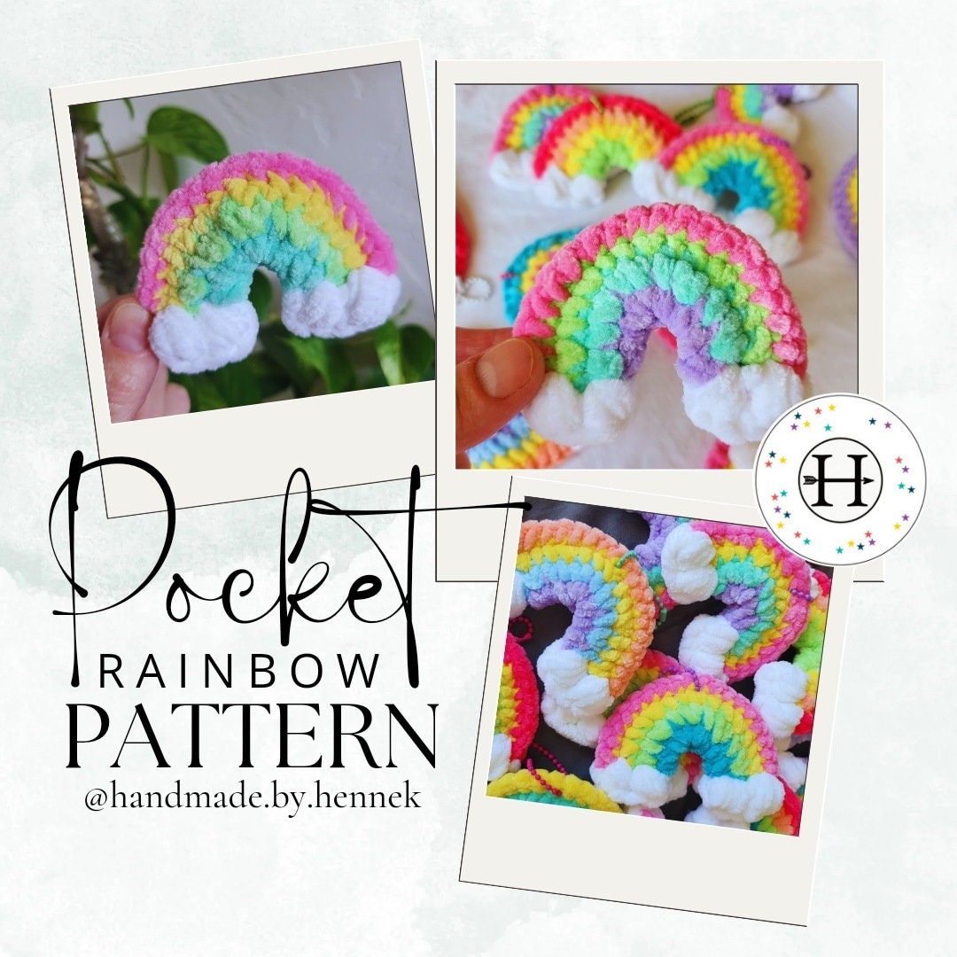 40 Rainbow Crochet Patterns to Brighten Home Decor, Gifts, and Everyday Accessories 24 Pocket Rainbow Crochet