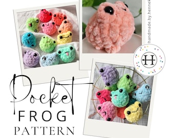 Patrón de crochet sin costuras para rana de bolsillo en PDF