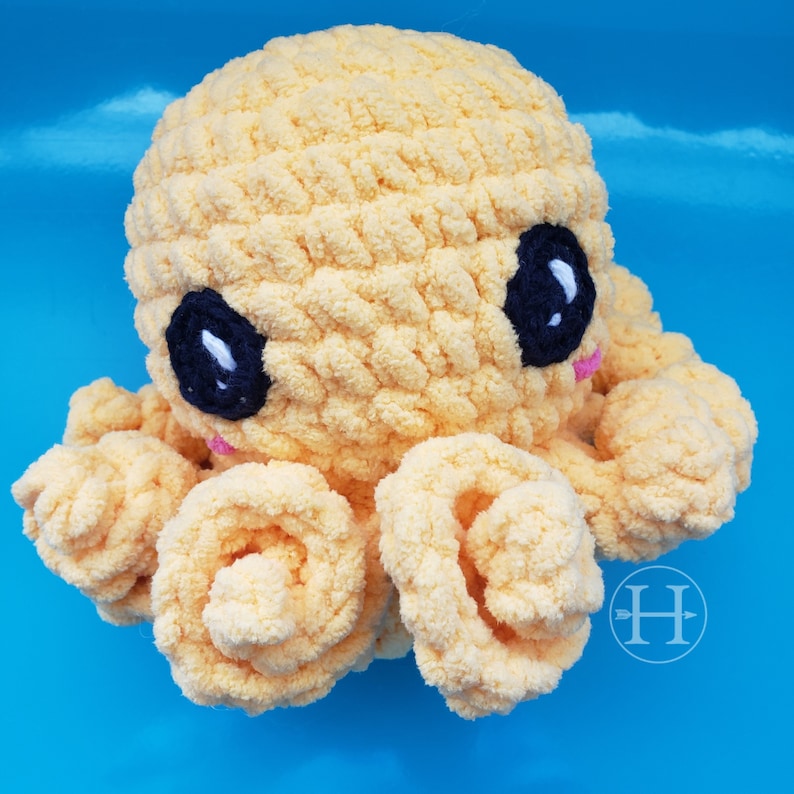 PDF-OctoPlushie Rattle No Sew Crochet Pattern With Crochet Eye Instructions image 9