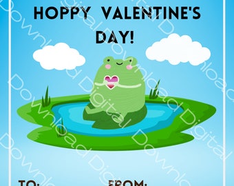 PNG- Hoppy Valentine's Day, digital download, printable template