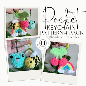 Pocket Keychain Pattern 4-Pack