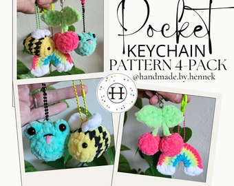 Pocket Keychain Pattern 4-Pack