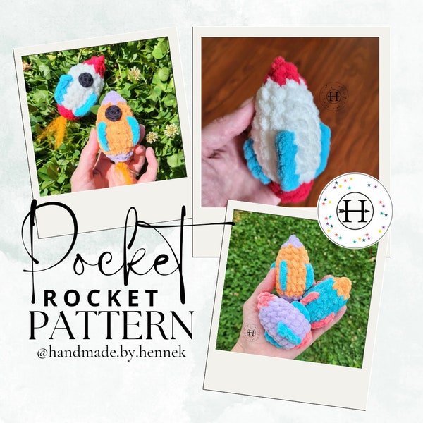 PDF- Pocket Rocket No Sew Crochet Pattern