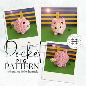 PDF-Pocket Pig No Sew Crochet Pattern
