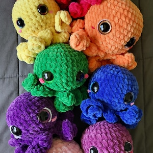 PDF-OctoPlushie Rattle No Sew Crochet Pattern With Crochet Eye Instructions image 5