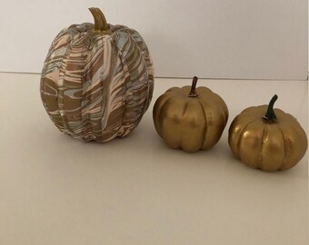 Decoupage pumpkins