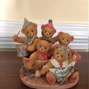 Cherished Teddies Vintage Figurine, Vintage Cherished Teddies, Shower Gift, Nursery Decor.