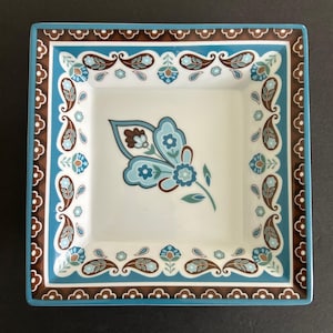 Vera Bradley Plate, Java Blue Square Plate, Jewelry, Trinkets, Keys