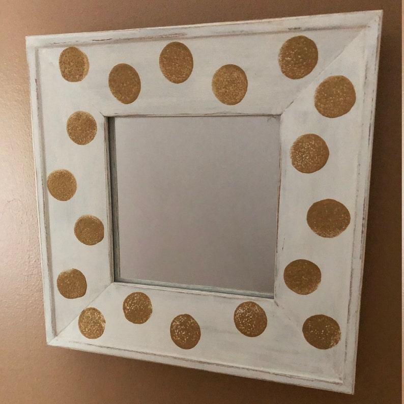 Accent Mirror Polka Dot Mirror Bedroom Mirror Bathroom Etsy