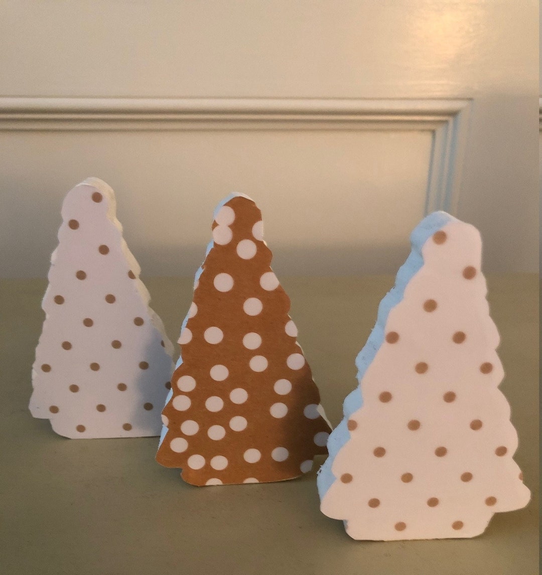 Wood Trees Tray Decor Mantle Farmhouse Cottage Rustic Etsy