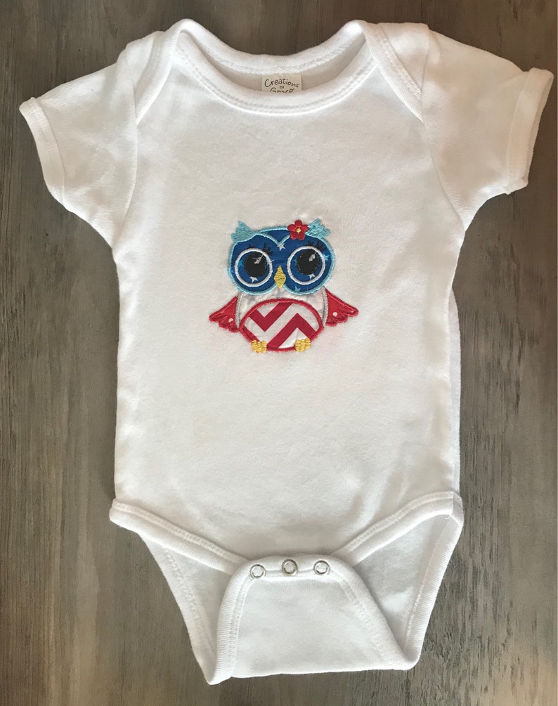 4th of July Owl Onesie