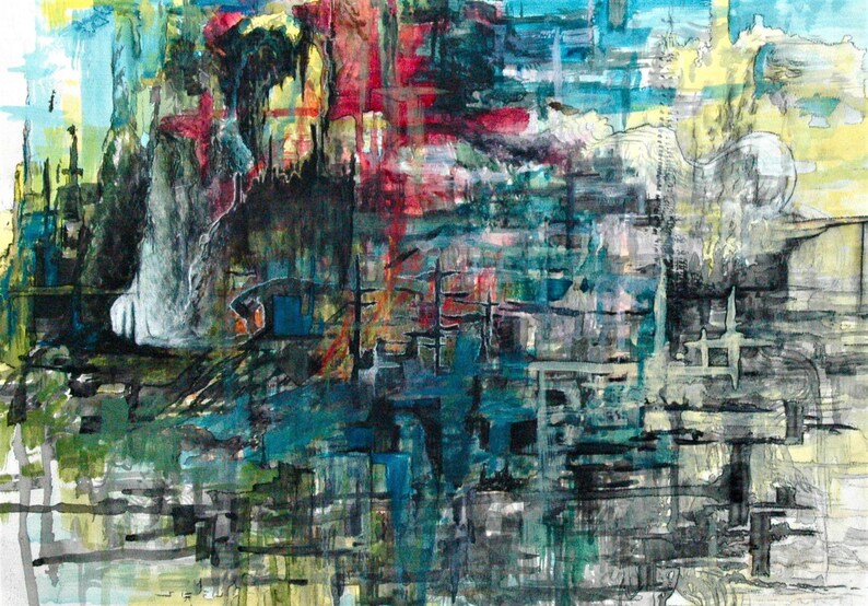 Abstract Painting Print, Title mindset 42 Etsy