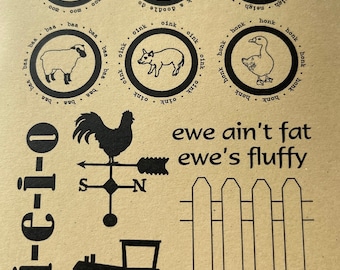 STAMPS!  Old MacDonald Stamp Set by Rusty Pickle  - SMP60 - New - 12 acrylic stamps - S1