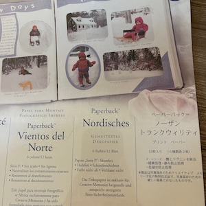 May include: A package of Creative Memories scrapbooking paper with a winter theme. The paper is acid-free, lignin-free, and fade-resistant. The package includes 12 sheets of paper in 6 colors. The paper is designed for use with photographs and other scrapbooking embellishments.