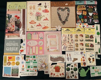 TONS of Gardening stickers, Frames, Die Cuts - More Than 278 Items - P3 - R21