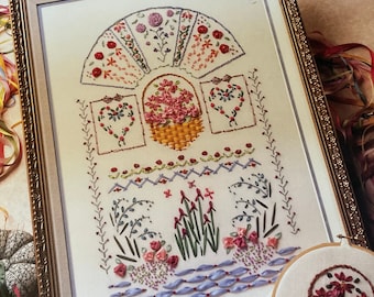 Ribbon Embroidery in Just One Day by De Shelby - #3404 - with Iron-On Transfers - F3