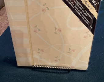 Westrim from 2005 - Wedding/Marriage Scrapbook Album: Pastel Roses, 10 Pre-Made Pages & Stickers - Just add Photos! - GB5