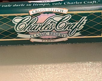 Vintage Charles Craft Cross Stitch Fabric:  White 16 Count (15” x 18”) - New in Package - P5