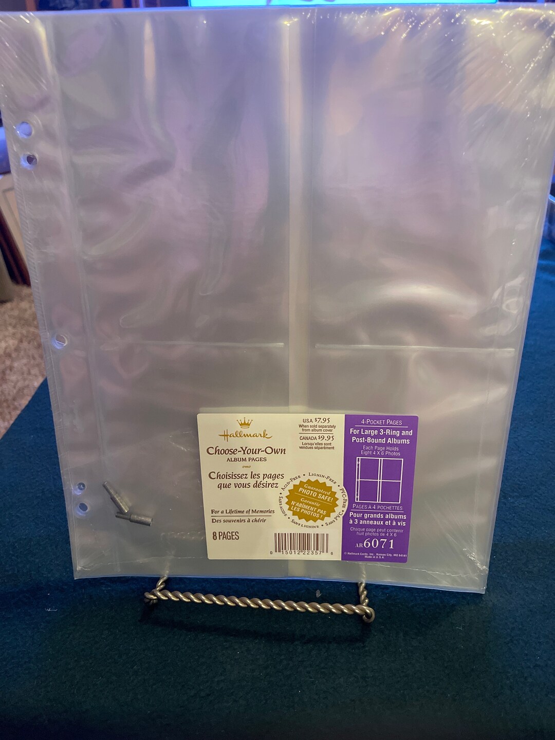 Hallmark AR6071 Album Refill New in Package 10 1/4 X 12 3/8 8 4pocket