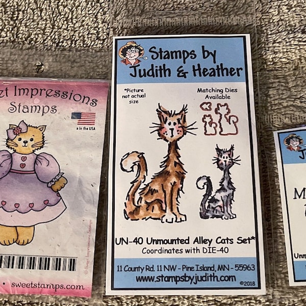 Kitty Cats  - 5 New Packages - Sweet Impressions - Stamps by Judith & Heather - Studio G - New - Cards - Stamping - J2