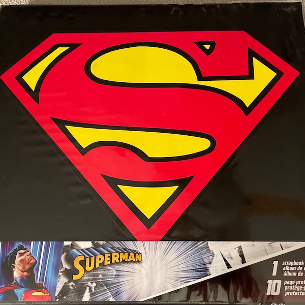 SUPERMAN - RARE - Sandy Lion Scrapbook Album - SC8003 - 10 pages - 12” x 12” - New - W1