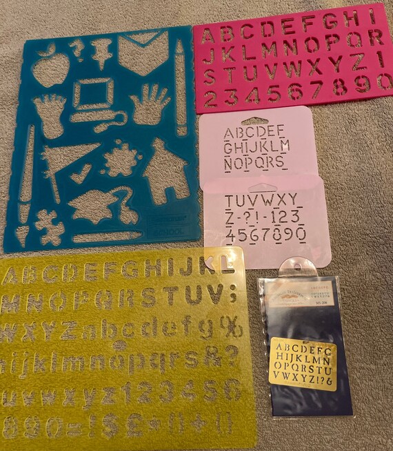 6 Sheets Staedtler School Stencils scrapbooks Cards - Etsy