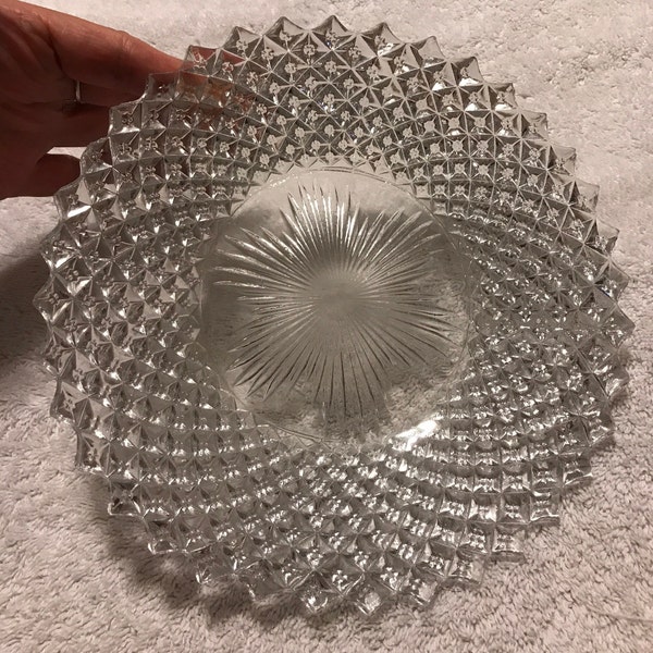 Cutglass 8” Plate - Clear - Vintage (I think) - M3