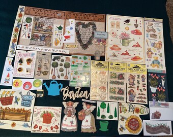 TONS of Gardening Stickers, Frames, Die Cuts - More Than 312  Items - P3 - R22
