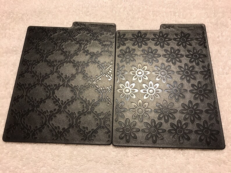 Free Shipping Two Sizzix Embossing Plates by Dena 4 Etsy