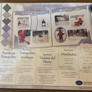 May include: A collection of scrapbooking paper pads featuring winter-themed designs. The paper pads are available in a variety of colors and patterns, including snow days, northern tranquility, and nordic tranquility. The paper pads are acid-free and lignin-free, making them ideal for preserving memories.