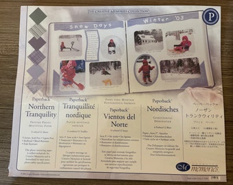 Creative Memories Photo Mounting Paper: Northern Tranquility - 6 Colors - 12 Sheets - F3